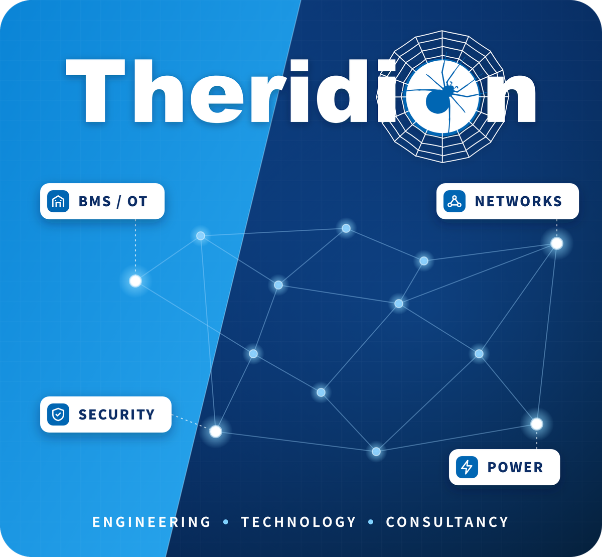 Theridion engineering and technology consultancy covering BMS and OT, networks, security and power.